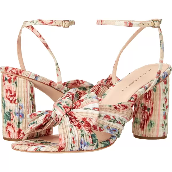 Loeffler Randall Womens Camelliaplfa Heeled SandalPink Painterly Floral