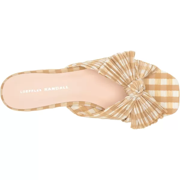 Loeffler Randall Womens Daphne Flat SandalMustard Gingham