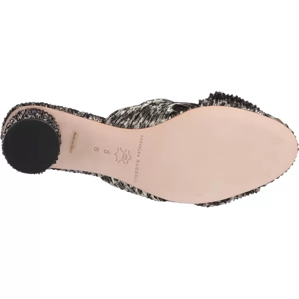 Loeffler Randall Womens EvelineMGT Flat SandalBlackChampagne