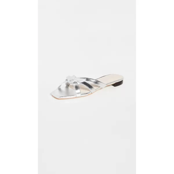 Loeffler Randall Womens EvelineMGT Flat SandalSilver