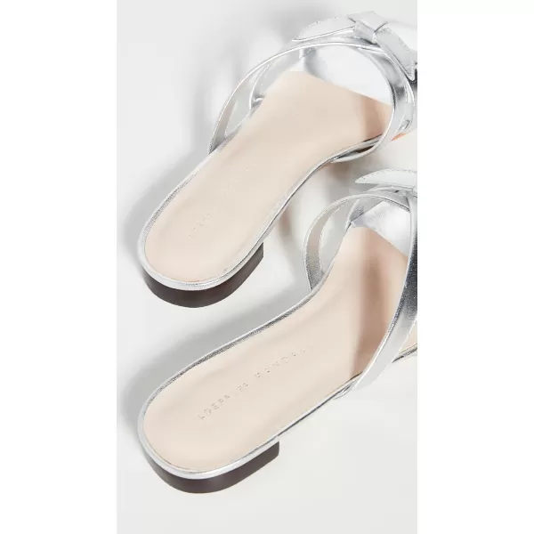 Loeffler Randall Womens EvelineMGT Flat SandalSilver