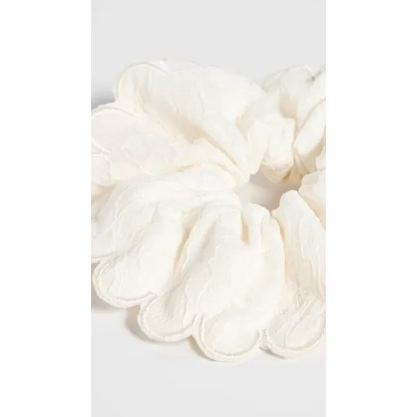 Loeffler Randall Womens Frankie Scallop Scrunchie Cream Off White White One SizeCream