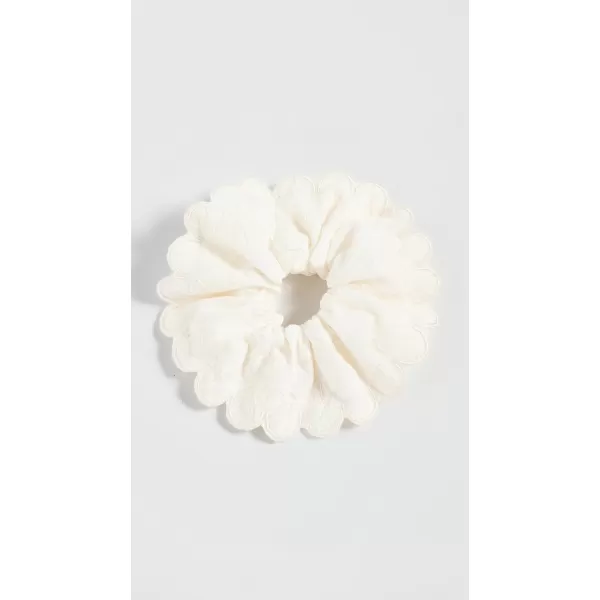 Loeffler Randall Womens Frankie Scallop Scrunchie Cream Off White White One SizeCream