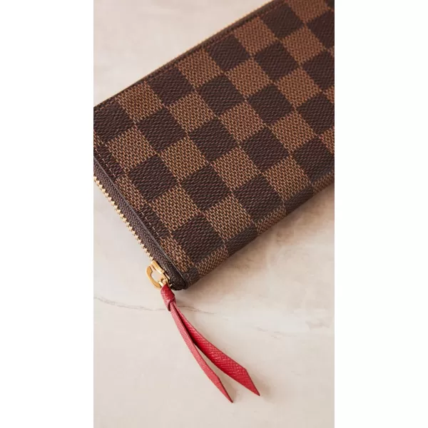 Louis Vuitton Womens PreLoved Clemence Wallet Damier Eb Brown One SizeBrown