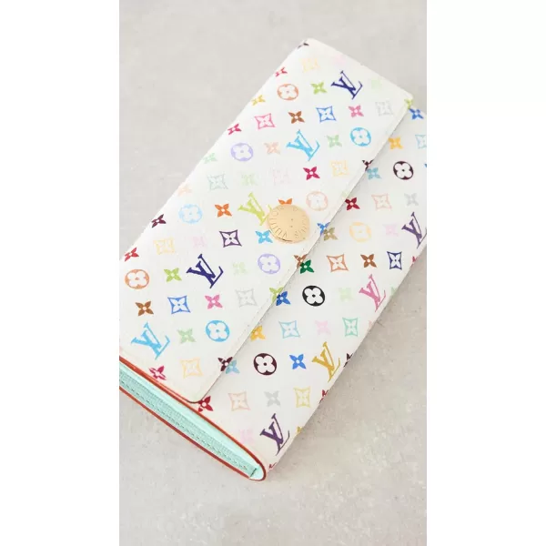 Louis Vuitton Womens PreLoved Sarah Wallet Monogram Multicolor White One SizeWhite