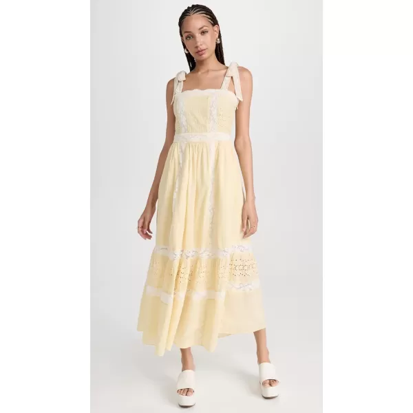 LoveShackFancy Womens Ayala DressGilded Yellow