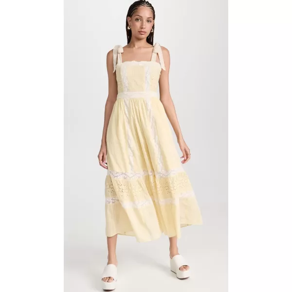 LoveShackFancy Womens Ayala DressGilded Yellow