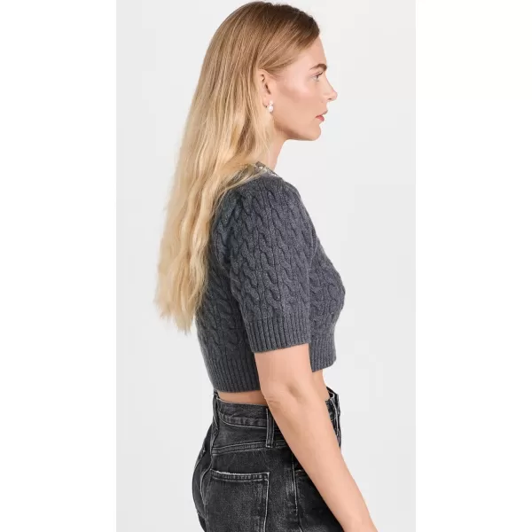 LoveShackFancy Womens Chapelle Crop SweaterCharcoal