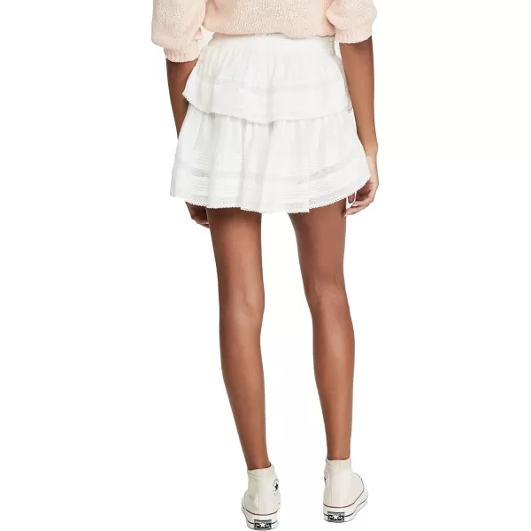 LoveShackFancy Womens Ruffle MiniskirtAntique White