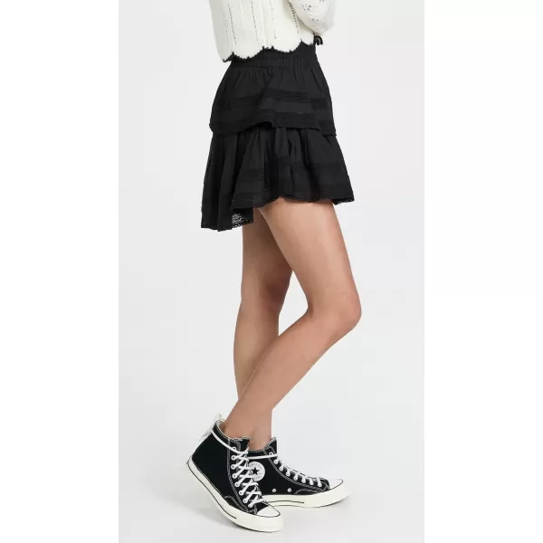 LoveShackFancy Womens Ruffle MiniskirtBlack