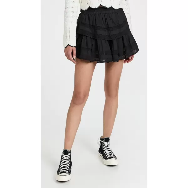 LoveShackFancy Womens Ruffle MiniskirtBlack