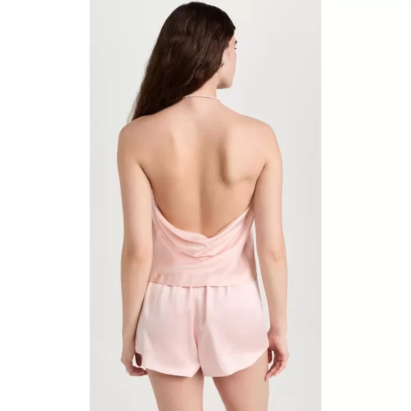 Lunya Womens Washable Silk Halter Cami Shorts SetFrosted Rose