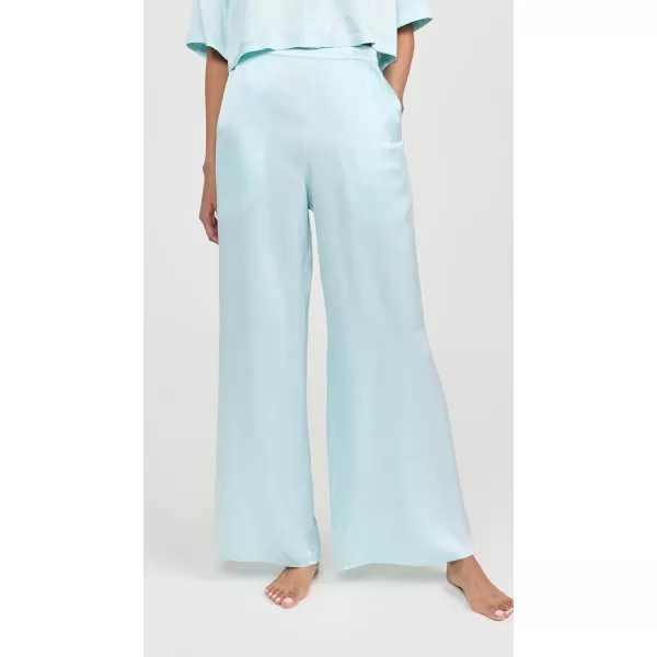 Lunya Womens Washable Silk High Rise Pant SetInfinity Blue