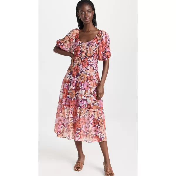 MINKPINK Womens Zanita Tiered Midi DressBright Floral