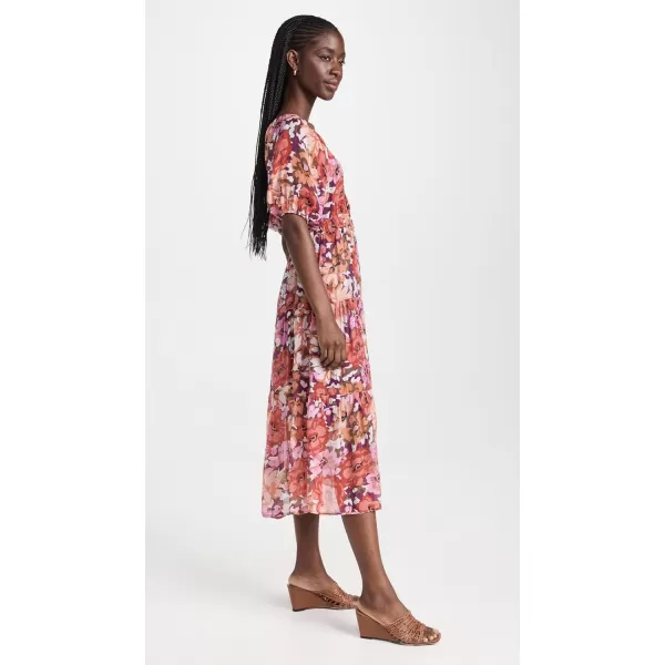 MINKPINK Womens Zanita Tiered Midi DressBright Floral