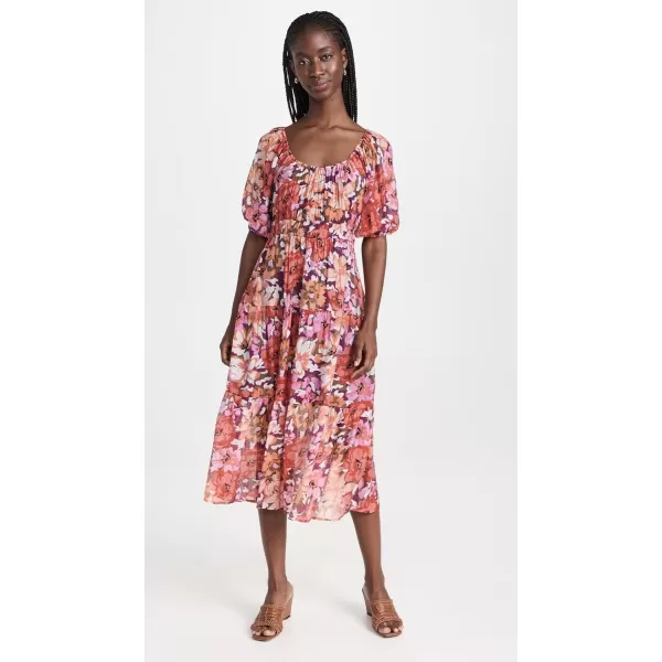 MINKPINK Womens Zanita Tiered Midi DressBright Floral