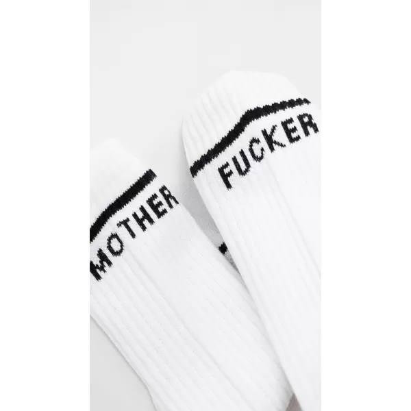 MOTHER Womens Baby Steps SocksWhite Black