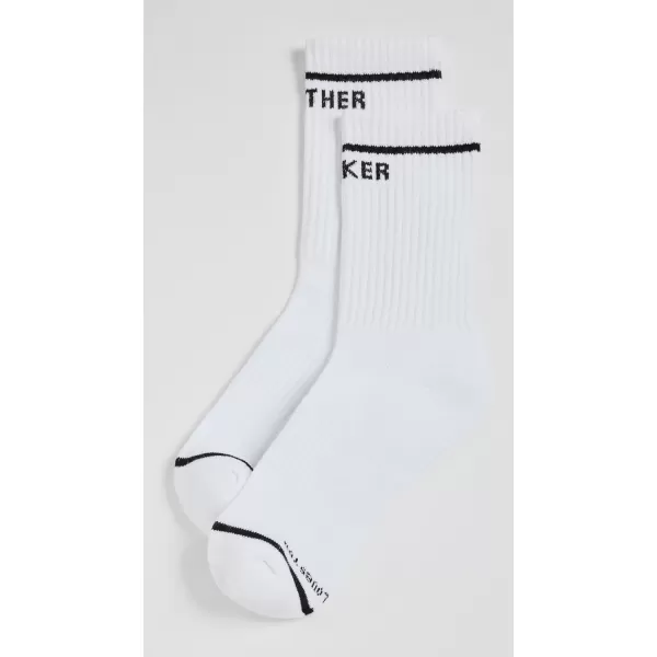 MOTHER Womens Baby Steps SocksWhite Black