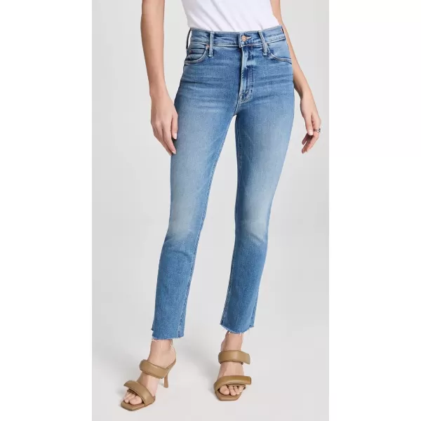 MOTHER Womens Mid Rise Dazzler Ankle Fray JeansRiding the Cliffside