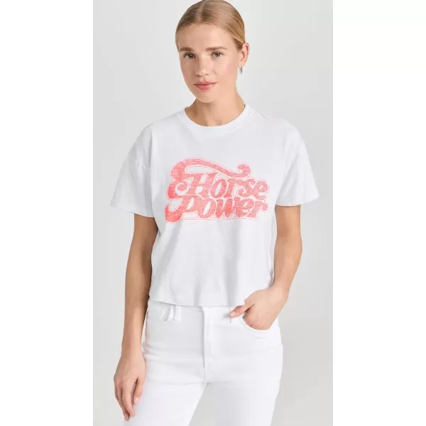 MOTHER Womens The Grab Bag Crop TeeHorse Power