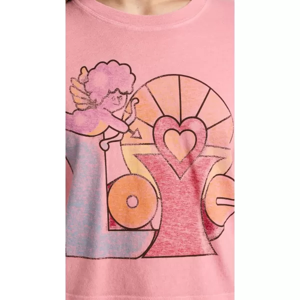 MOTHER Womens The Grab Bag Crop TeeLove Cupid