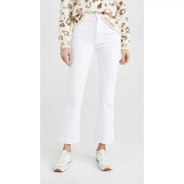 MOTHER Womens The Hustler Ankle Fray JeansWhite