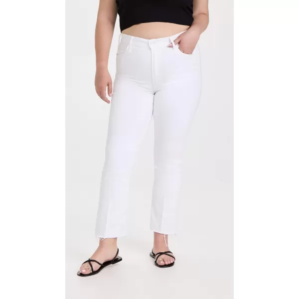 MOTHER Womens The Hustler Ankle Fray JeansWhite