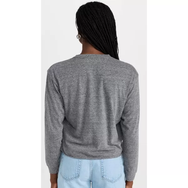 MOTHER Womens The Slouchy Cut Off TeeHeather Grey