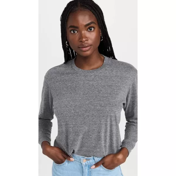 MOTHER Womens The Slouchy Cut Off TeeHeather Grey