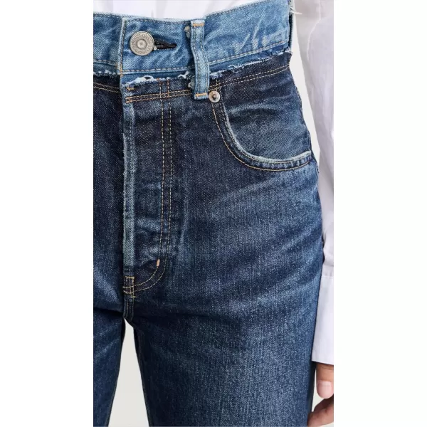 MOUSSY VINTAGE Womens MV Boulder Wide Straight JeansDark Blue