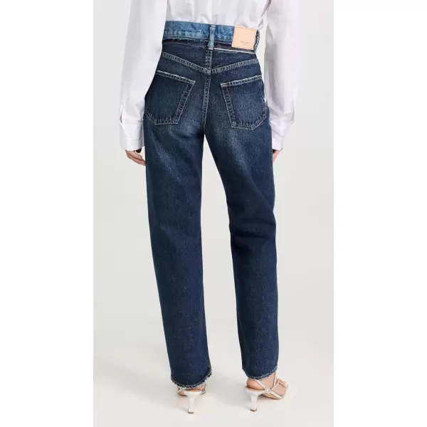 MOUSSY VINTAGE Womens MV Boulder Wide Straight JeansDark Blue