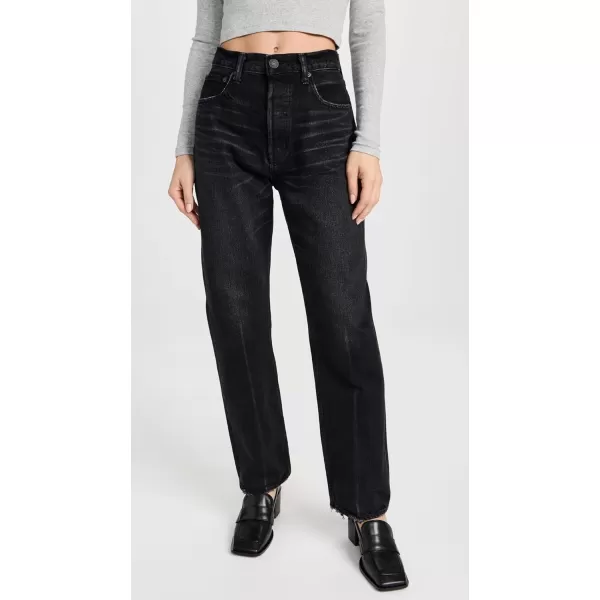 MOUSSY VINTAGE Womens My Murrieta Wide Straight JeansBlack