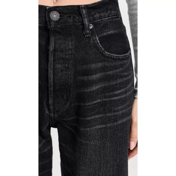 MOUSSY VINTAGE Womens My Murrieta Wide Straight JeansBlack