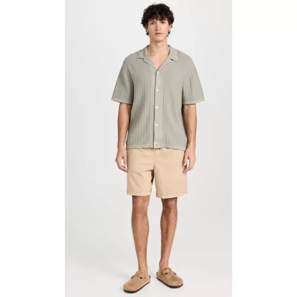 Madewell Mens CampCollar Sweater Polo ShirtWashed Olive