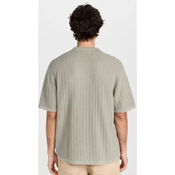 Madewell Mens CampCollar Sweater Polo ShirtWashed Olive