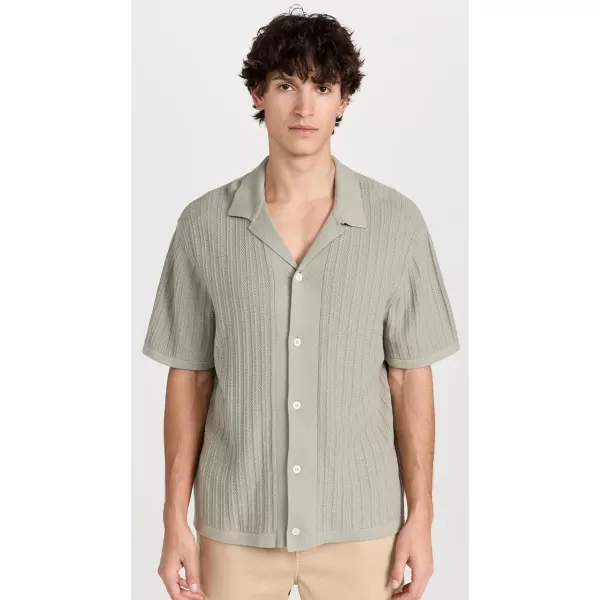 Madewell Mens CampCollar Sweater Polo ShirtWashed Olive