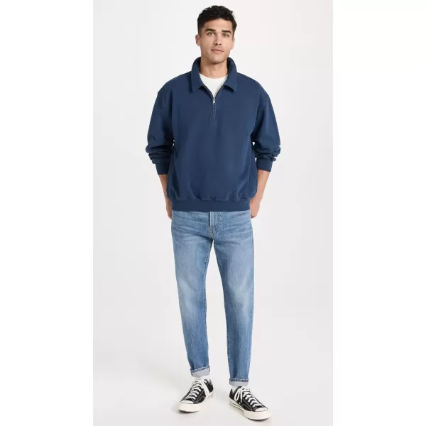 Madewell Mens McCarren Midweight QuarterZip SweatshirtWarm Midnight