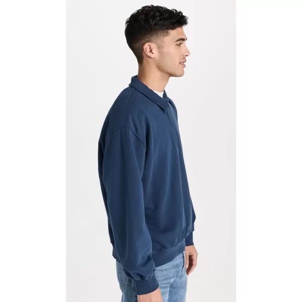 Madewell Mens McCarren Midweight QuarterZip SweatshirtWarm Midnight