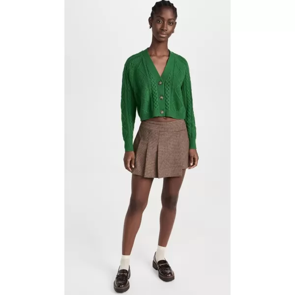 Madewell Womens Cable Knit Crop CardiganVarsity Green