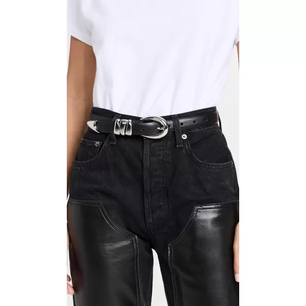 Madewell Womens Chunky Metal Leather BeltTrue Black