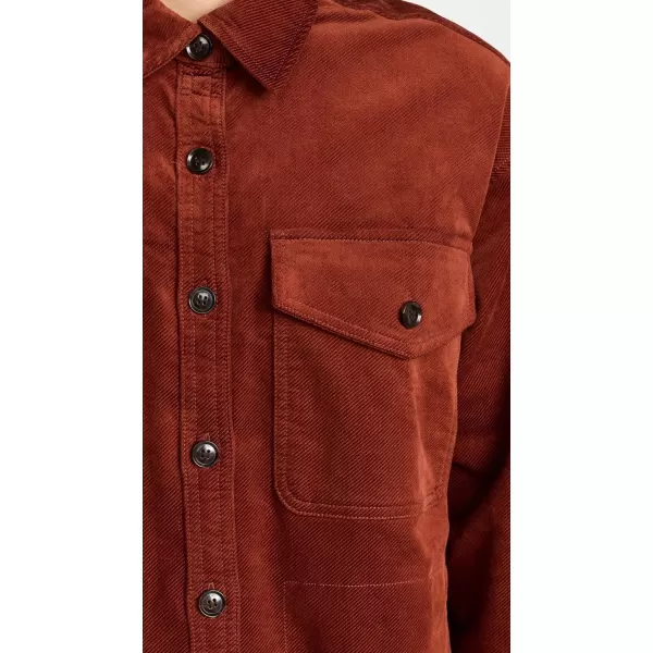 Madewell Womens Corduroy Twill Oversized ShirtJacketStained Mahogany