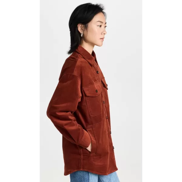 Madewell Womens Corduroy Twill Oversized ShirtJacketStained Mahogany