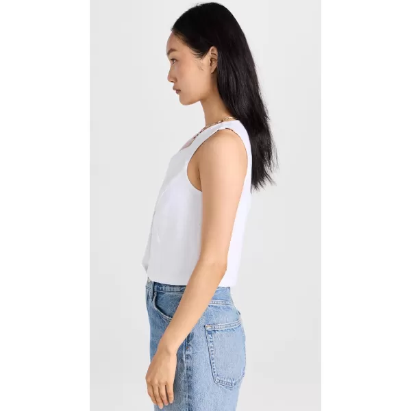 Madewell Womens Linen Katrina Crop Vest TopEyelet White