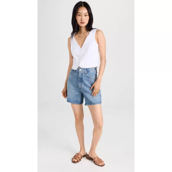 Madewell Womens Linen Katrina Crop Vest TopEyelet White