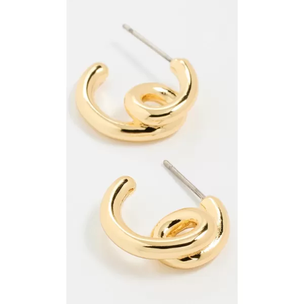 Madewell Womens Looped Tube Small Hoop EarringsPale Gold