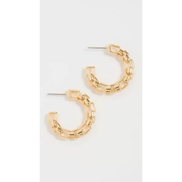 Madewell Womens Mixed Chain Medium Hoop EarringsVintage Gold