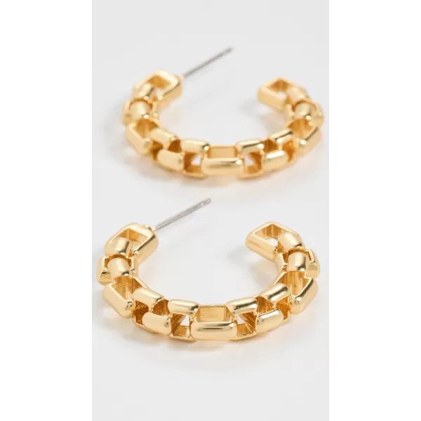 Madewell Womens Mixed Chain Medium Hoop EarringsVintage Gold