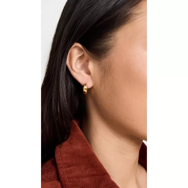 Madewell Womens Puffy Hoop EarringsPolished Gold