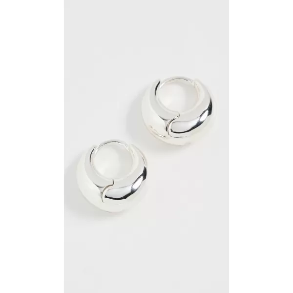 Madewell Womens Puffy Hoop EarringsPolished Silver