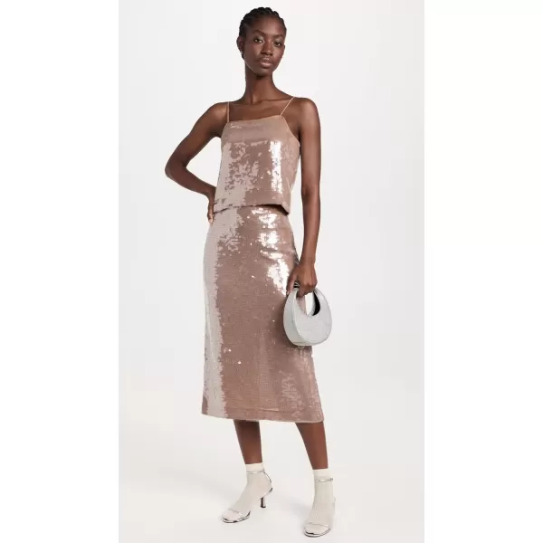 Madewell Womens Sequin Embellished Midi SkirtFallen Timber